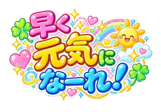 早く元気になーれ！