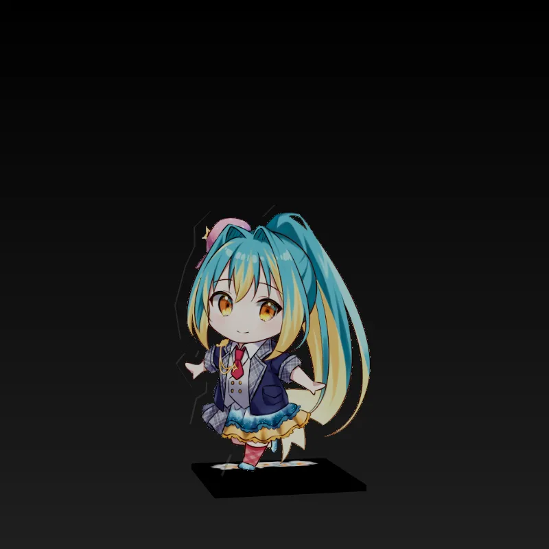 3Dアクリルスタンド（明色ぴかり - チビキャラ）