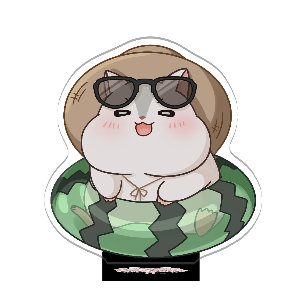3Dアクリルスタンド（じゃんがりあん）-もち様夏を満喫中