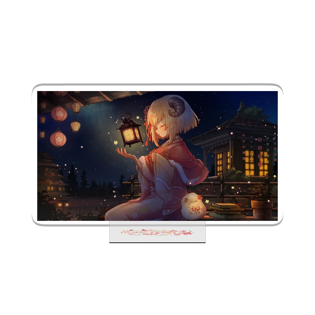 3Dアクリルスタンド（ひつじ）夜