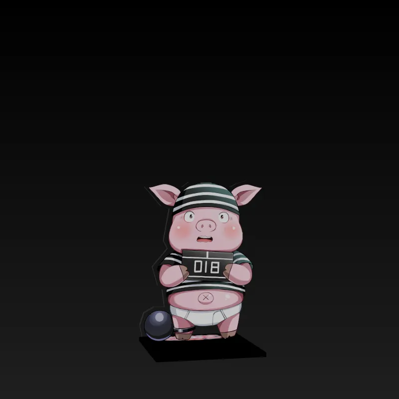 3Dアクリルスタンド（ブタ）