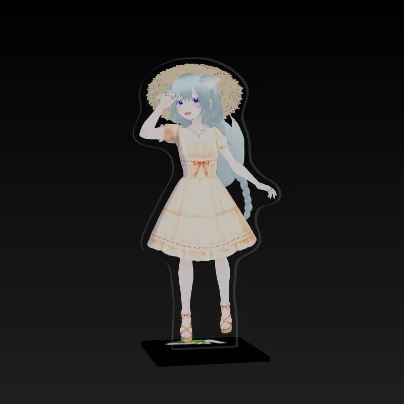 3Dアクリルスタンド(玉藻ゆら - 麦わら夏ワンピ) 商品画像