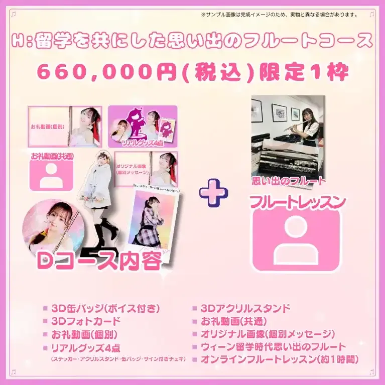 H:留学を共にした思い出のフルートコース 商品画像