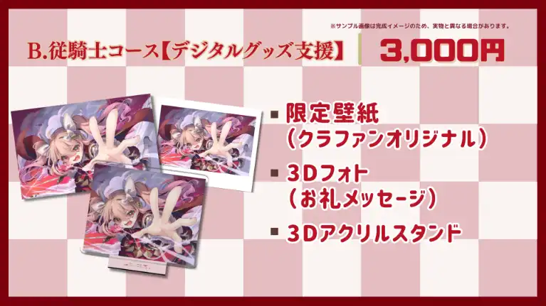 B.従騎士コース【デジタルグッズ支援】