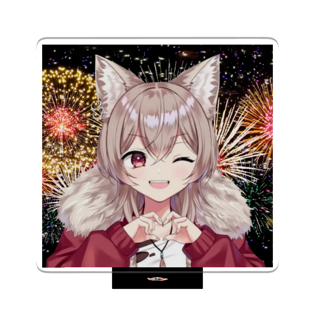 3Dアクリルスタンド（倖狼キリ）花火サムネイルver