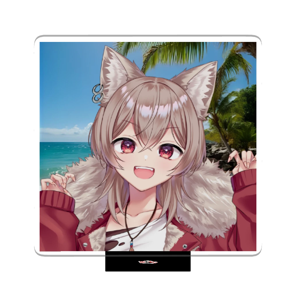 3Dアクリルスタンド（倖狼キリ）ハワイサムネイルver