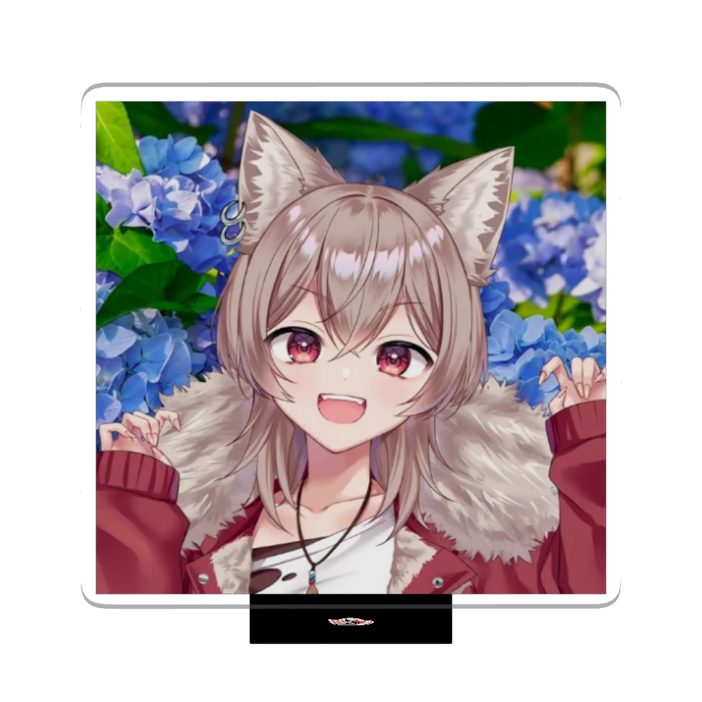 3Dアクリルスタンド（倖狼キリ）あじさいサムネイルver