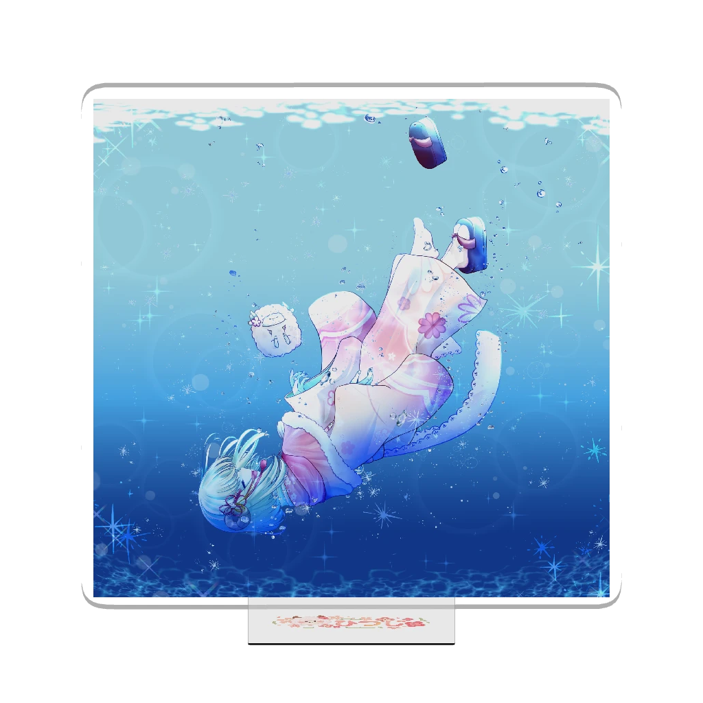3Dアクリルスタンド（ひつじ）ひつじと蒼い海の星