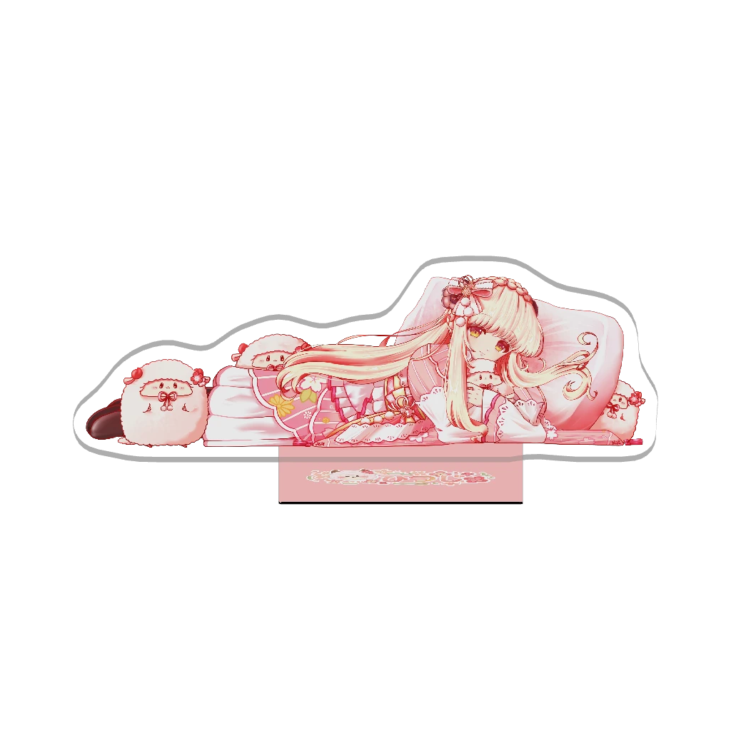 3Dアクリルスタンド(ひつじ)寝そべり(大正浪漫衣装)