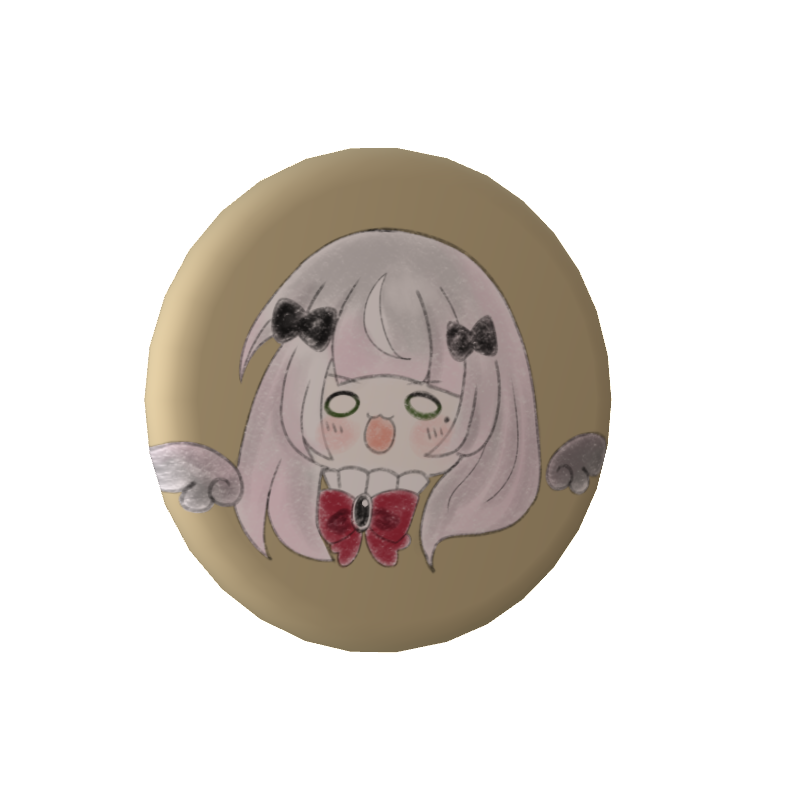 メアリの缶バッジにっこりの画像