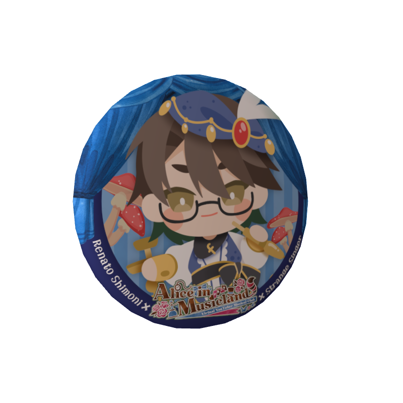 3D缶バッジA( Vミュージカル部 - 下仁玲奈人【いもむし】)の画像
