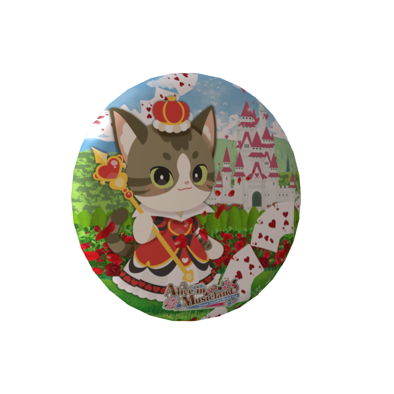 3D缶バッジB( Vミュージカル部 - さばしろ【ハートの女王】)の画像
