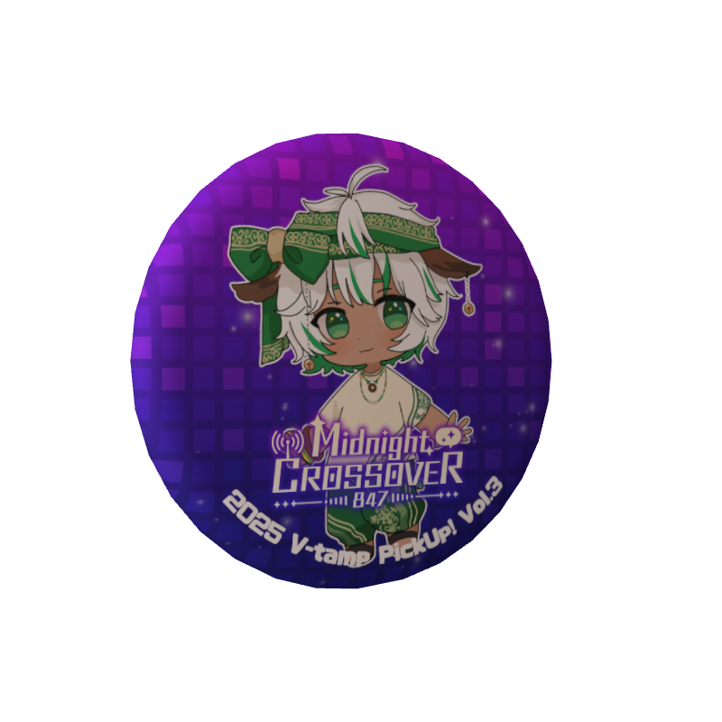 3D缶バッジ（ちゅんちゅんこやぎ - Midnight CROSSOVER 847 - ）の画像