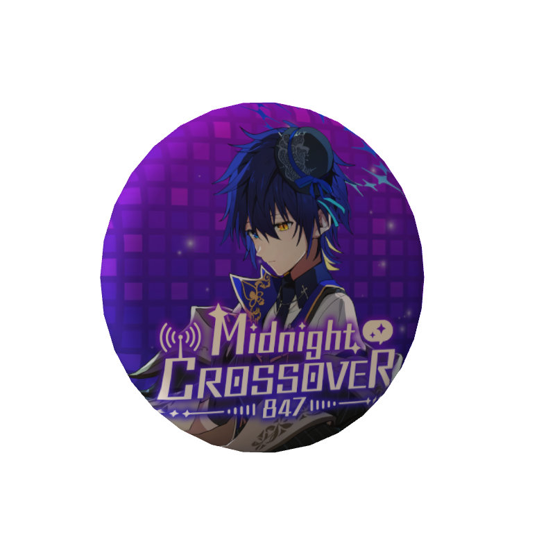 3D缶バッジ（鴉紋ゆうく - Midnight CROSSOVER 847 - ）の画像