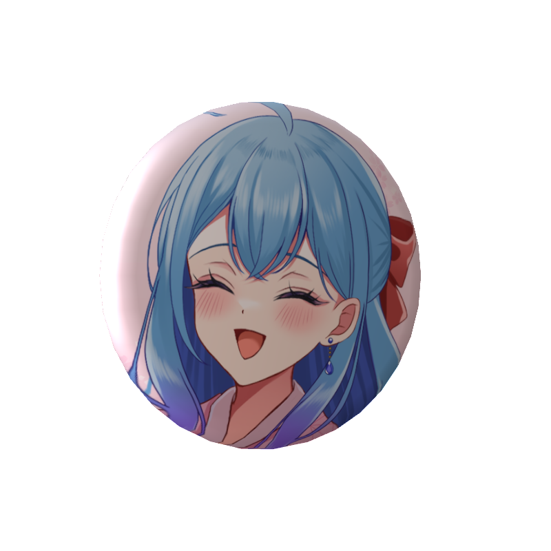 水乃あまねの缶バッジ4周年記念-袴- 笑顔差分の画像