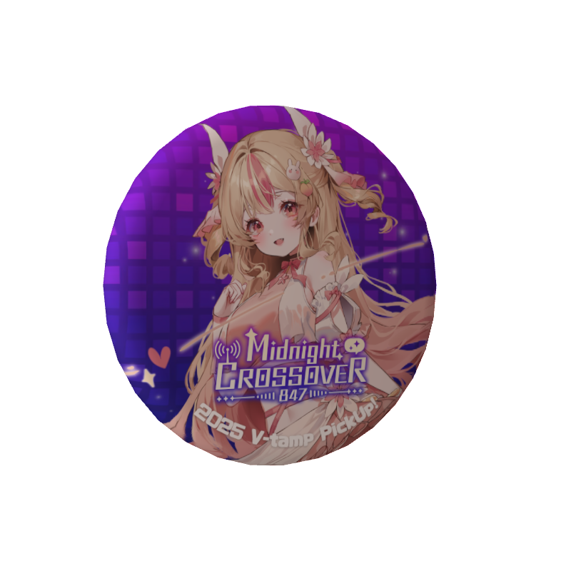 3D缶バッジ（桃川うさぴ - Midnight CROSSOVER 847 - ）の画像