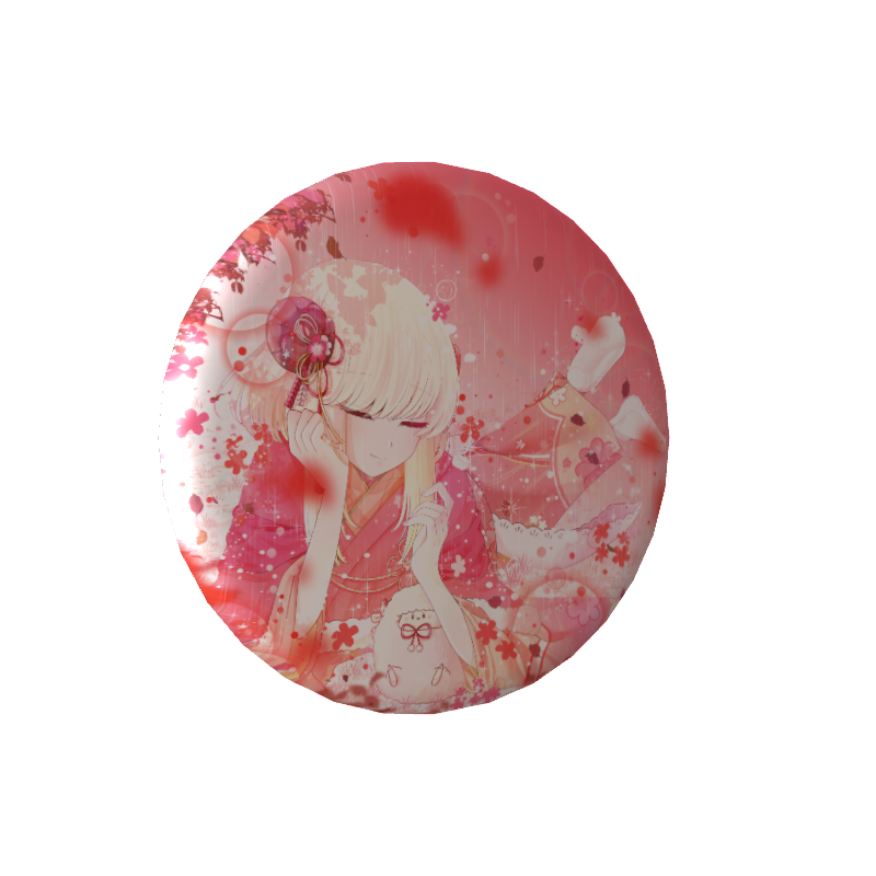 ひつじの缶バッジ(ひつじと紅の物語)