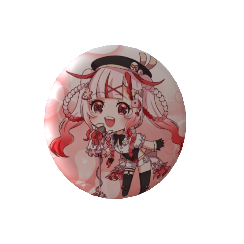 桜結こえびの缶バッジ【歌うこえび】の画像