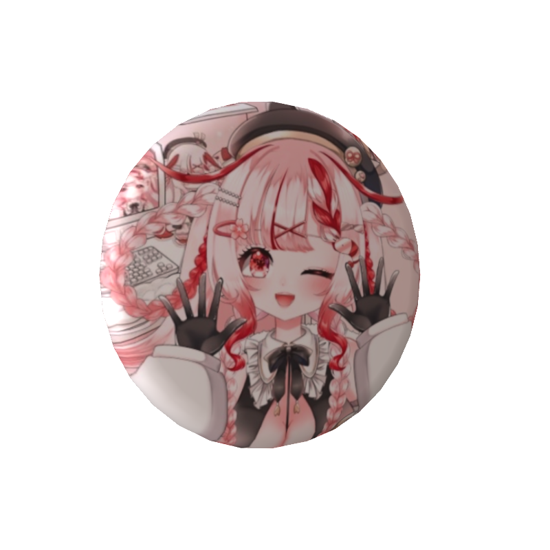 桜結こえびの缶バッジ【今日も元気に！こんえび～🦐】の画像