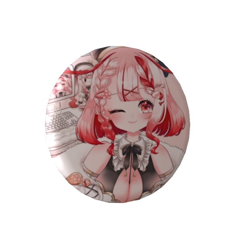 桜結こえびの缶バッジ【ウインク✨ショートver】の画像