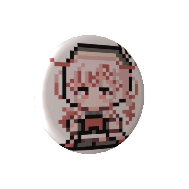 桜結こえびの無料缶バッジ【ドットゲーム中こえび】の画像
