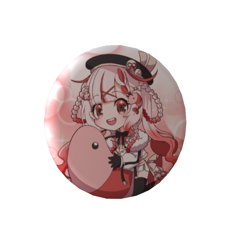 桜結こえびの缶バッジ【えび乗りこえび】の画像