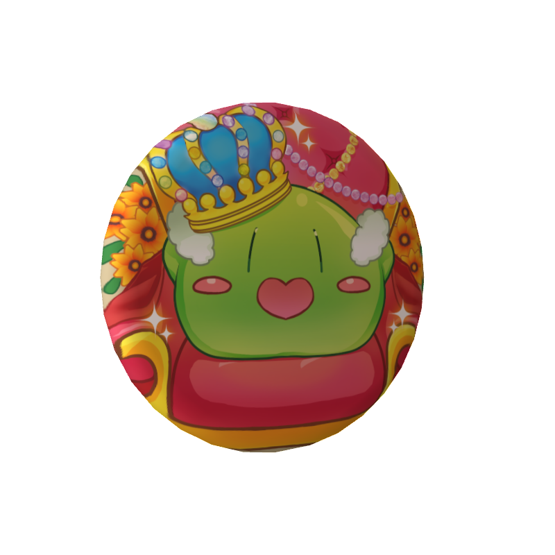 スラたんの缶バッジ王様スラたん缶バッジの画像