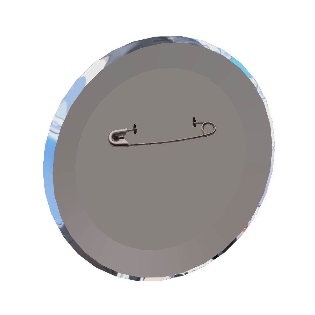 明星ぽんの缶バッジ１周年記念缶バッジ (ん！？Ver.)の画像