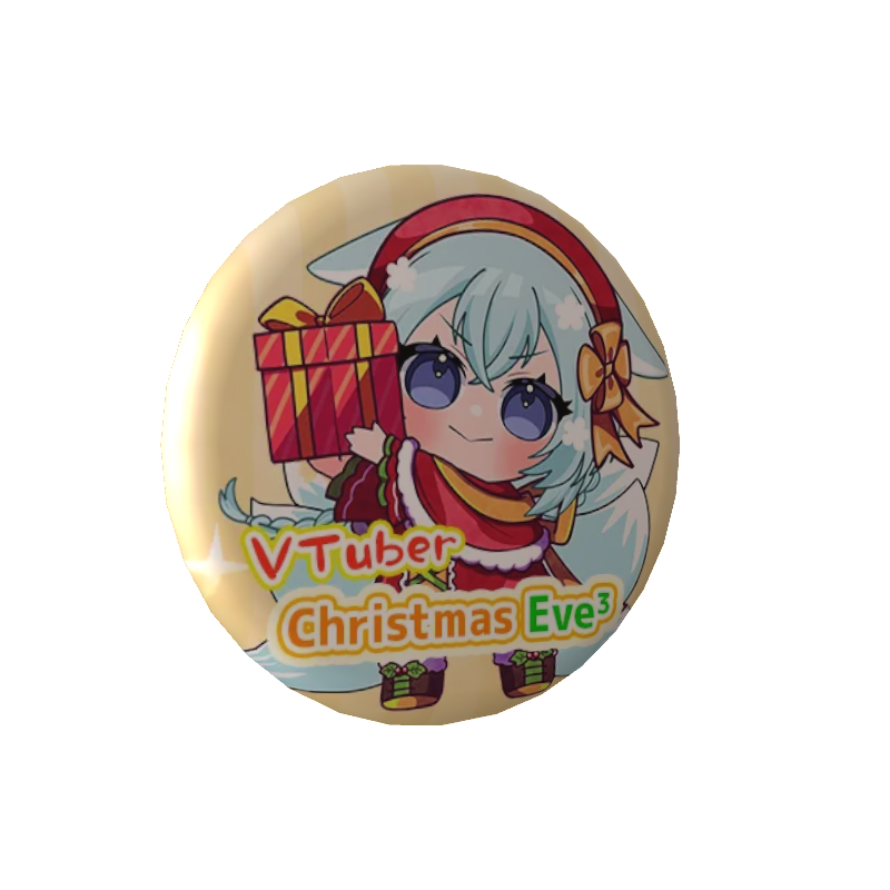 3D缶バッジ（玉藻ゆら - Vtuber Christmas Eve³ - ）の画像