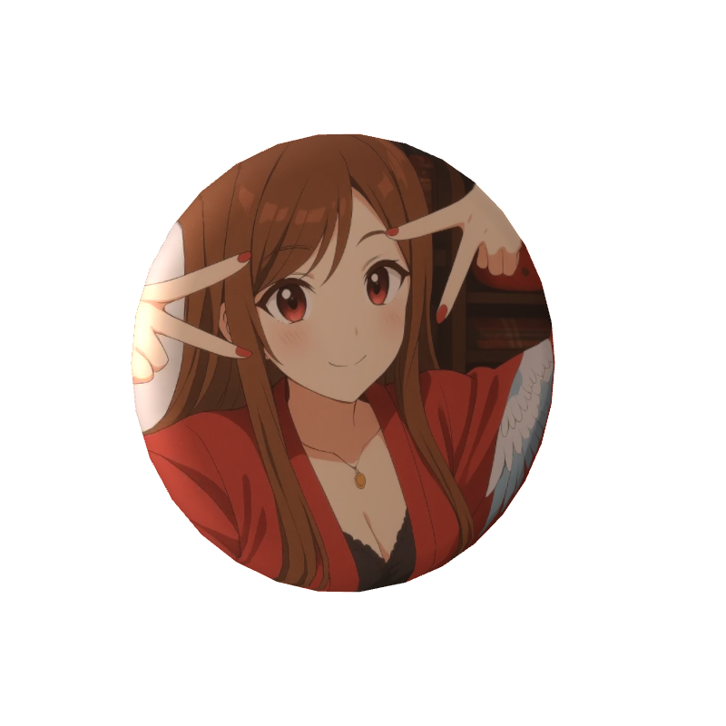 3D缶バッジ（夢乃紅子）の画像