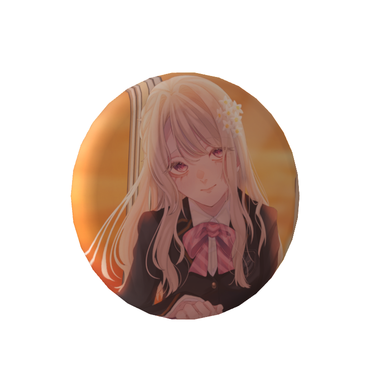 小石夕乃の缶バッジ【妖艶な微笑み】の画像