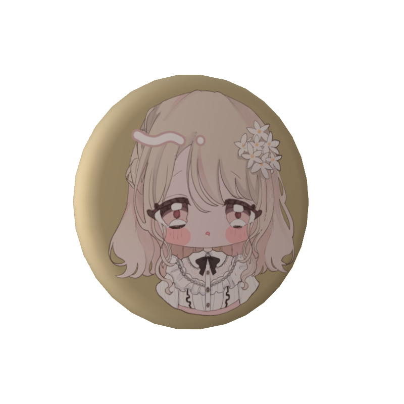 小石夕乃の缶バッジ【ゆる顔】の画像