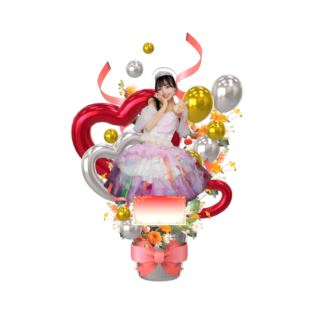 3Dフラワースタンド 大（湊南ふみ-【会場連動】みんなで会場をみなふみ色に豪華に染めよう❣️応援フラワースタンド-）の画像