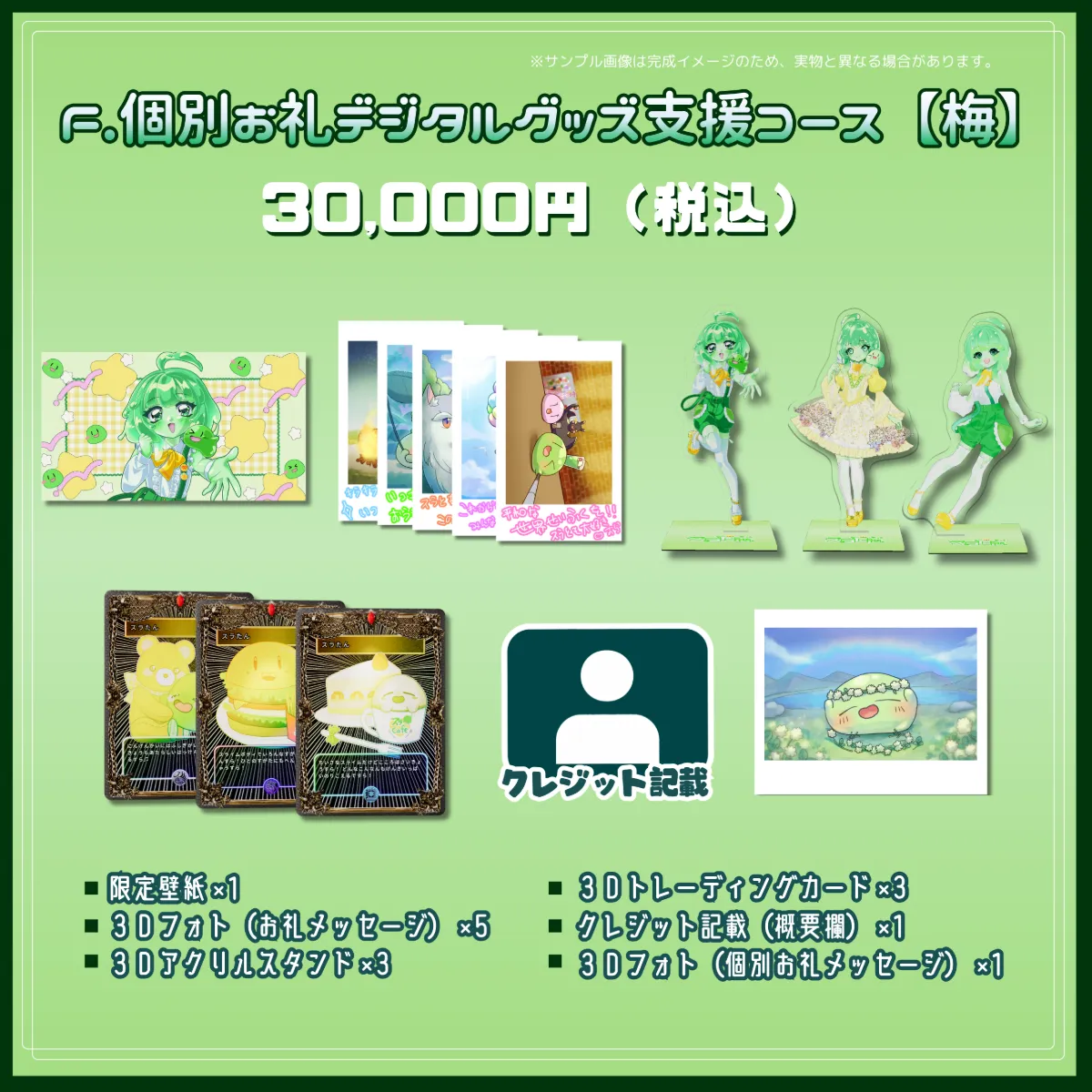 F.個別お礼デジタルグッズ支援コース【梅】