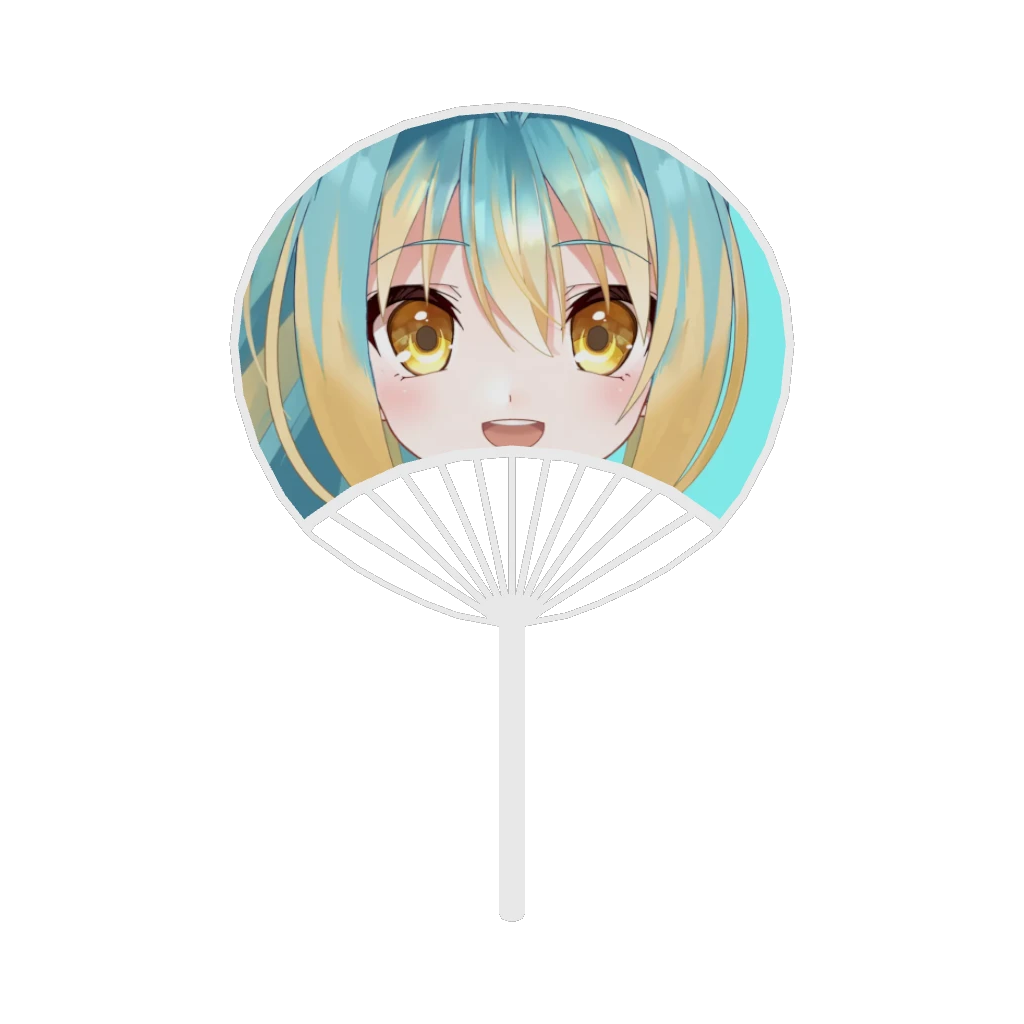 明色ぴかりのうちわ『君と過ごす、ひと夏の夜』
